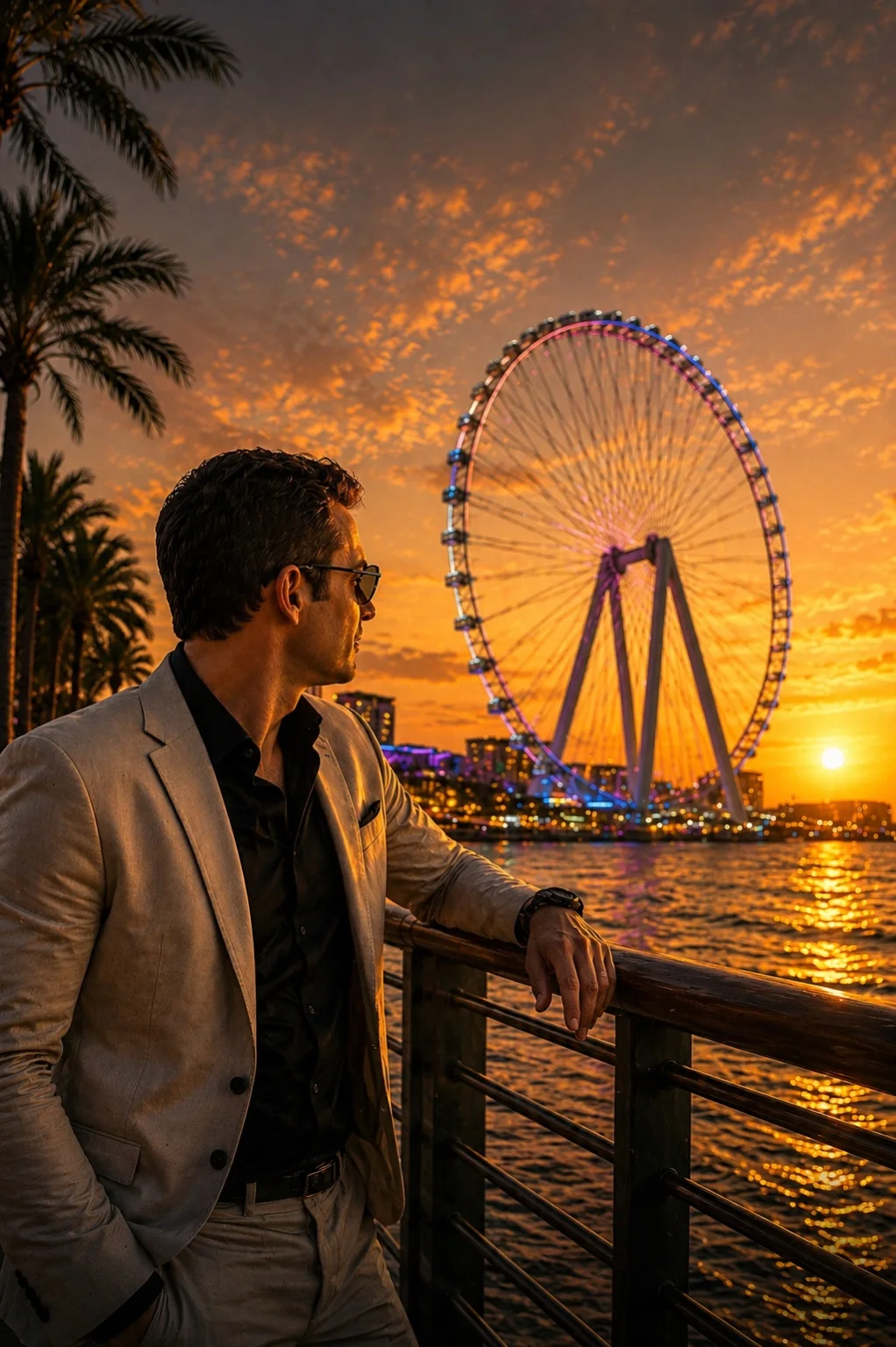 Thomas Grey vor dem Dubai Riesenrad